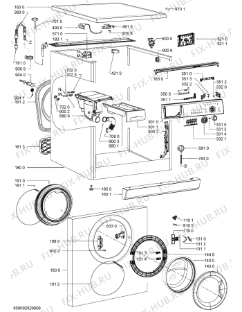 Схема №2 FL 1469 с изображением Блок управления для стиральной машины Whirlpool 481010502998