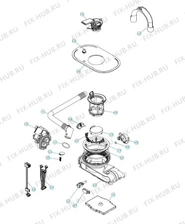 Взрыв-схема посудомоечной машины Atag V1201RVS (559047, DW13.C) - Схема узла 03