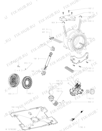 Схема №2 FSCR80430 с изображением Обшивка для стиралки Whirlpool 481010778922