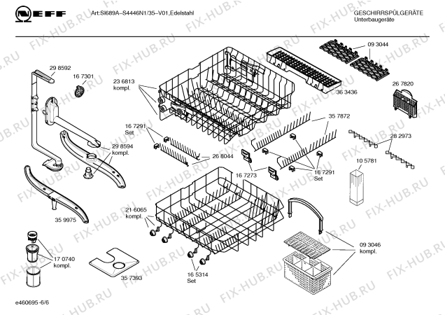 Взрыв-схема посудомоечной машины Neff S4446N1 excellent - Схема узла 06