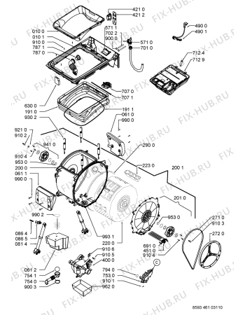 Схема №2 AWE 5115 с изображением Обшивка для стиралки Whirlpool 480111103568