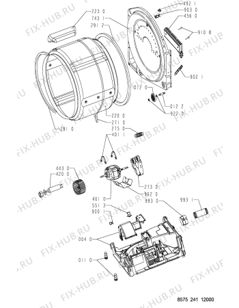 Схема №2 AWZ 241 с изображением Обшивка для сушильной машины Whirlpool 481245210892