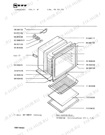 Взрыв-схема плиты (духовки) Neff 195304578 1344.11HF - Схема узла 03