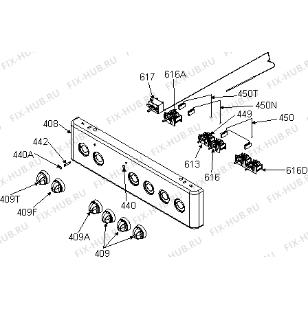 Взрыв-схема плиты (духовки) Mora CS836GBR (344267, 358E.60) - Схема узла 05