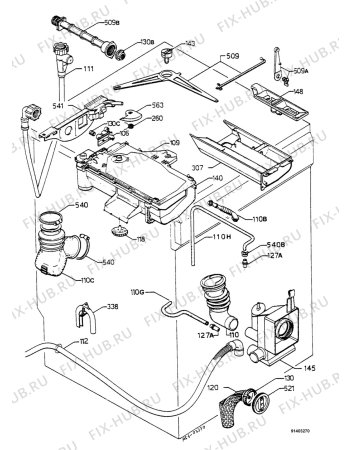 Взрыв-схема стиральной машины Zanussi FJ1506E - Схема узла Water system