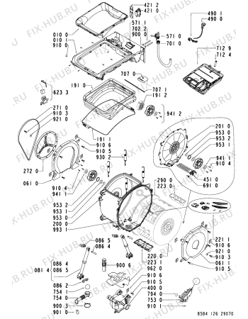 Схема №2 EV 1267 с изображением Обшивка для стиральной машины Whirlpool 481245310938