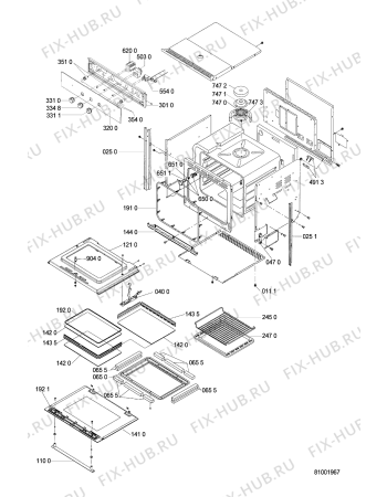 Схема №2 BSZP 5000/IN с изображением Панель для плиты (духовки) Whirlpool 481245359386
