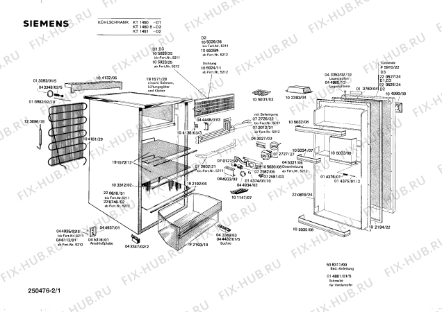 Схема №2 KT1461 с изображением Дверь для холодильной камеры Siemens 00105923