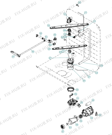 Взрыв-схема посудомоечной машины Asko D5654XXLHS/TH (460745, DW90.2) - Схема узла 03