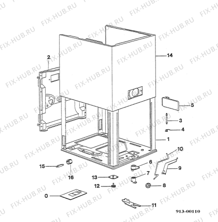 Взрыв-схема стиральной машины Electrolux EW1046K - Схема узла Housing and door