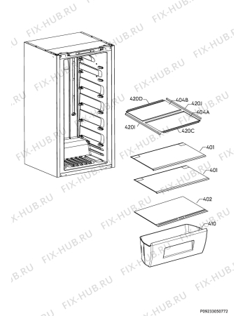 Схема №1 SKE88841AC с изображением Сосуд для холодильника Aeg 2647021084