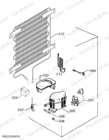 Взрыв-схема холодильника Smeg UKS3C090P1 - Схема узла Cooling system 017