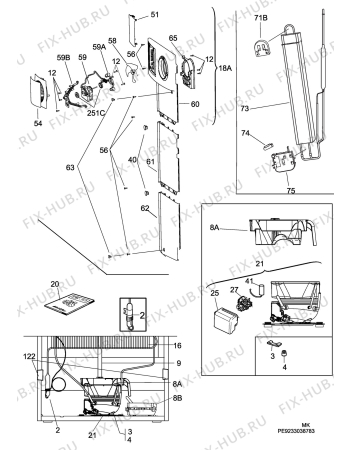 Взрыв-схема холодильника Husqvarna Electrolux QR2650X - Схема узла C10 Cold, users manual