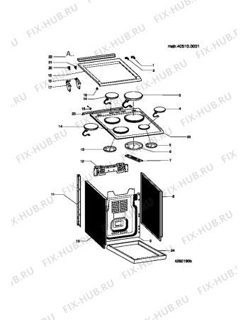 Схема №3 ACMK 6030/WH с изображением Отделка для плиты (духовки) Whirlpool 482000075282