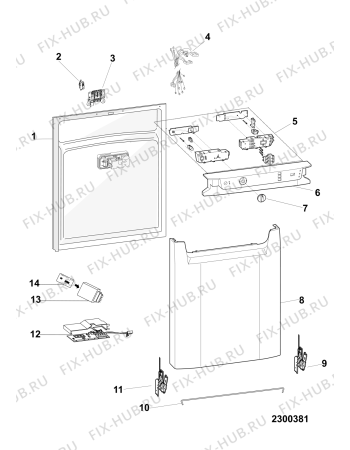 Схема №2 FDAL11010P (F084863) с изображением Мини-ручка для посудомоечной машины Indesit C00304566