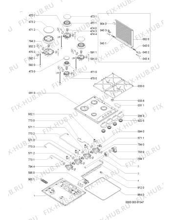 Схема №2 AKM260NB (F095139) с изображением Горелка для плиты (духовки) Indesit C00382266