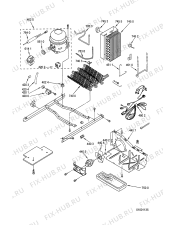 Схема №11 ARZ 730/W с изображением Уплотнитель (прокладка) для холодильной камеры Whirlpool 481246688627
