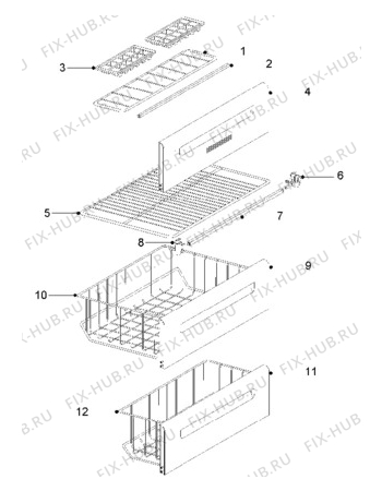 Взрыв-схема холодильника Zanussi ZVF36RF - Схема узла Furniture