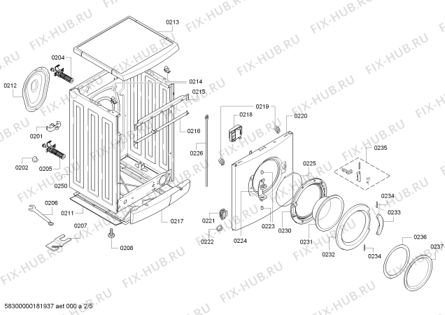 Схема №4 WM14E42A iQ300 varioPerfect с изображением Силовой модуль для стиралки Siemens 11004426