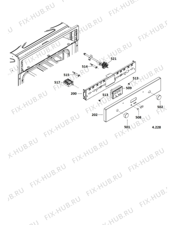 Схема №7 FYGX (F077399) с изображением Шланг для духового шкафа Indesit C00291517