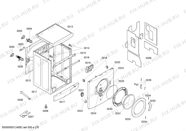 Схема №5 WM16E440 с изображением Панель управления для стиралки Siemens 00667210