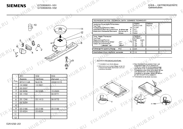 Схема №2 GT33S00 с изображением Стартовый узел для холодильника Siemens 00152323