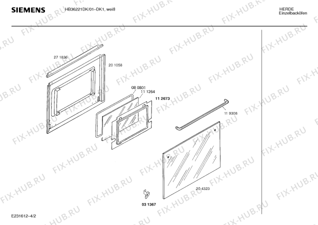 Схема №4 HB36221DK с изображением Индикатор для плиты (духовки) Siemens 00066195