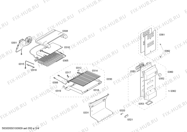 Схема №4 3KF6601W с изображением Дверь для холодильника Bosch 00712906