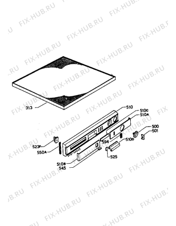 Взрыв-схема посудомоечной машины Zanussi ZW1320 - Схема узла Command panel 037