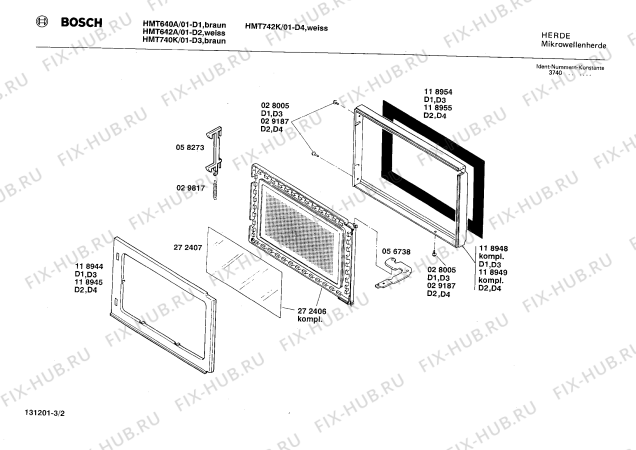 Схема №3 0750491176 HMG650B с изображением Панель для микроволновой печи Bosch 00086201