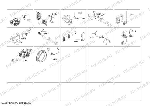 Схема №4 WLM204C00W BOSCH Avantixx 6.2kg с изображением Кабель для стиральной машины Siemens 00633951