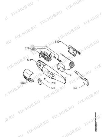 Взрыв-схема холодильника Aeg KU51500 BLOMBERG - Схема узла Refrigerator electrical equipment