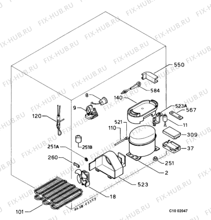 Взрыв-схема холодильника Electrolux ER7121S - Схема узла Functional parts