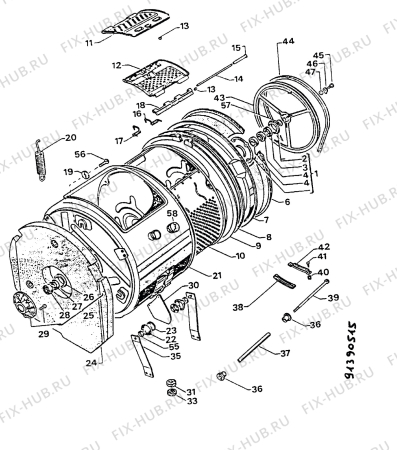 Взрыв-схема стиральной машины Electrolux WH225 - Схема узла Section 3