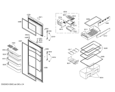 Схема №4 P1KCS4008D с изображением Дверь для холодильной камеры Bosch 00246438