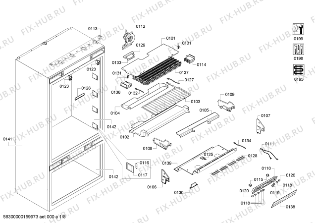 Схема №8 T36IT800NP с изображением Монтажный набор для холодильника Bosch 00741982