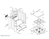 Схема №6 3CGX466B с изображением Рамка для плиты (духовки) Bosch 00476095