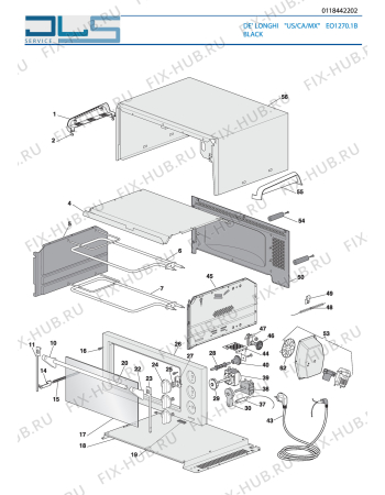 Схема №2 EO1270.1B BLACK с изображением Электропитание для плиты (духовки) DELONGHI 5011853508