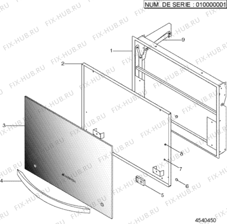Схема №1 PMD45ICE (F023997) с изображением Дверь (стекло) духовки для электропечи Indesit C00139283