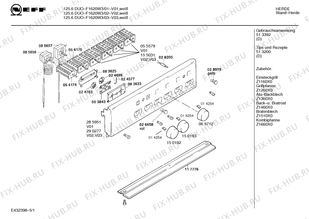 Схема №4 F1620W3 125.6 DUO с изображением Панель для электропечи Bosch 00285951
