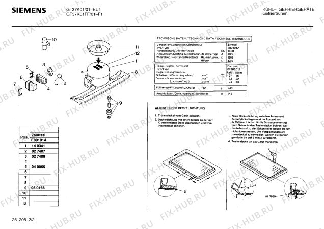 Взрыв-схема холодильника Siemens GT37K01FF - Схема узла 02