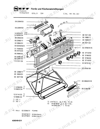 Взрыв-схема плиты (духовки) Neff 195304263 1076.21CSM - Схема узла 04