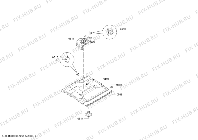 Схема №6 HEA533BB1S с изображением Ручка переключателя для плиты (духовки) Bosch 10005040