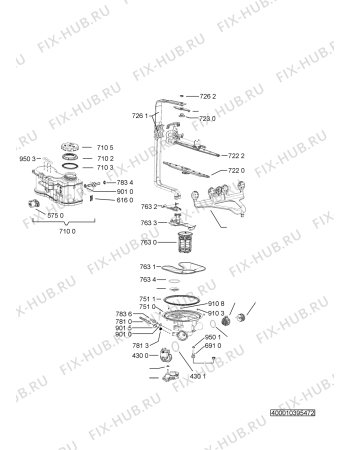 Схема №5 ADP 5310 WH с изображением Микромодуль для электропосудомоечной машины Whirlpool 481010456879