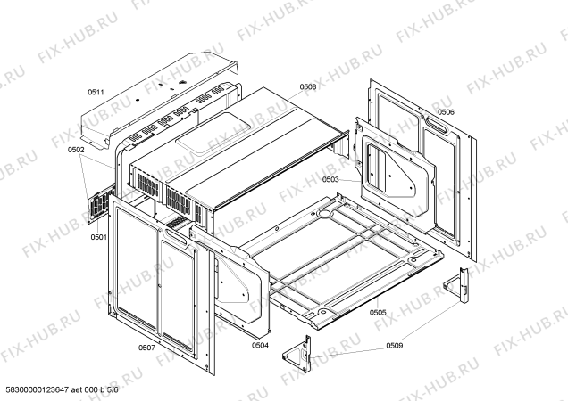 Схема №5 HEN730571 с изображением Ручка управления духовкой для электропечи Bosch 00609150