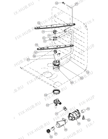 Взрыв-схема посудомоечной машины Gorenje D646 SF   -White Bi #10364600 (900001137, DW20.2) - Схема узла 03