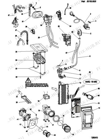 Взрыв-схема стиральной машины Ariston BS1400FR (F033584) - Схема узла