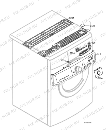 Взрыв-схема стиральной машины Electrolux EWFM14580W - Схема узла Command panel 037