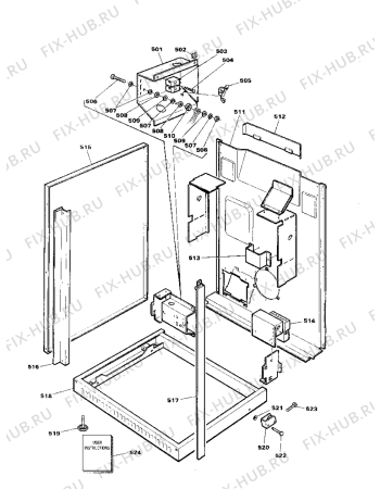 Схема №6 10598G (F031908) с изображением Обшивка для электропечи Indesit C00240505