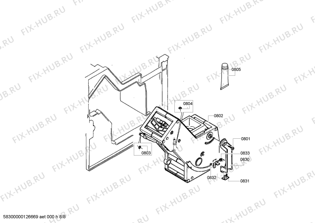 Схема №7 TCA6801 Benvenuto B70 с изображением Кнопка для электрокофеварки Bosch 00606869